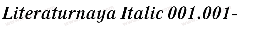 Literaturnaya Italic 001.001字体转换